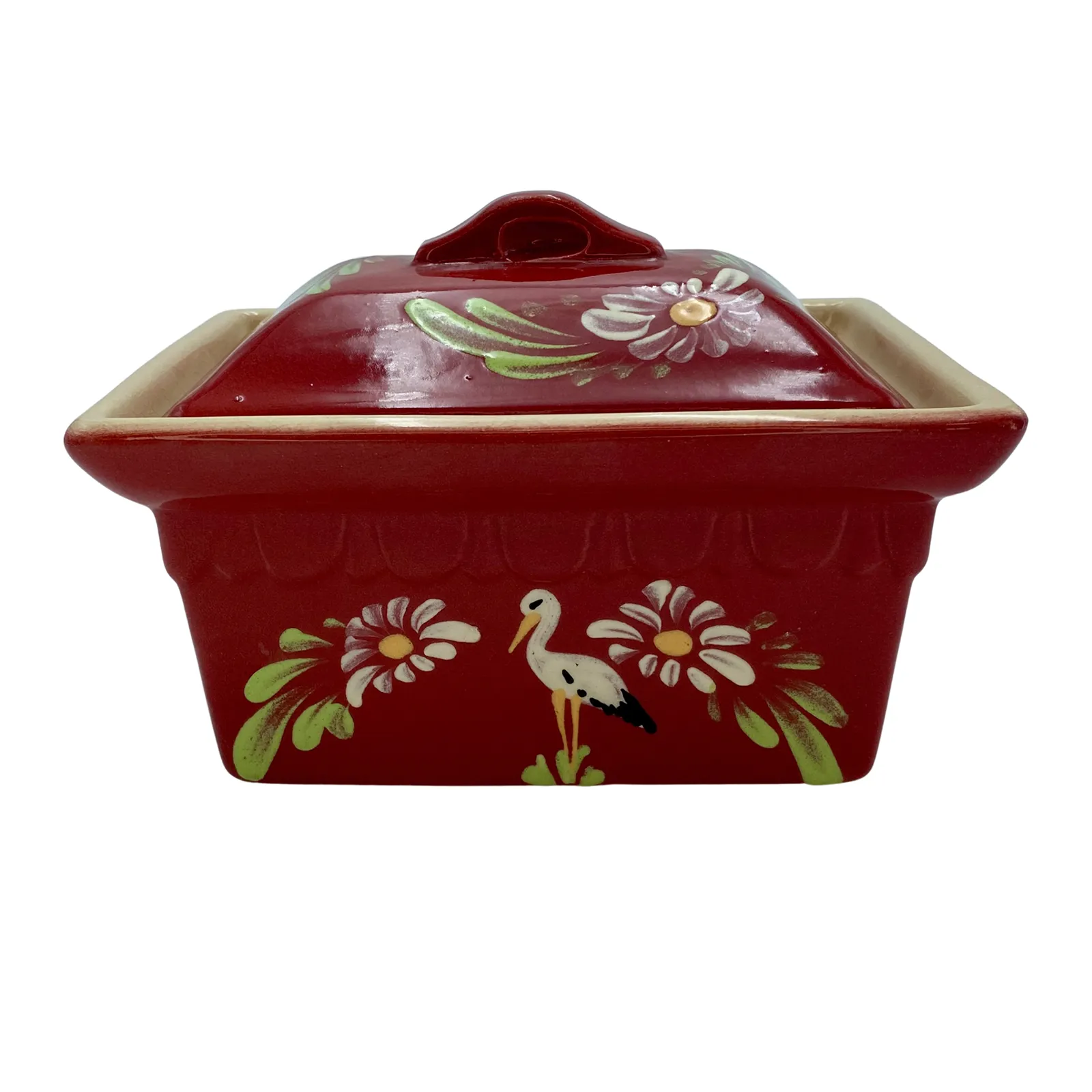 Terrine rectangulaire cerise cigogne
