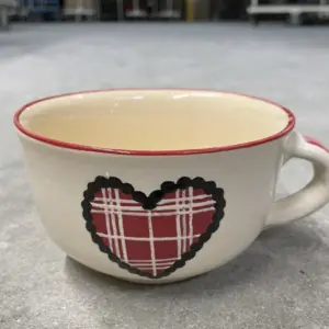 Tasse jumbo blanc cœur Alsace