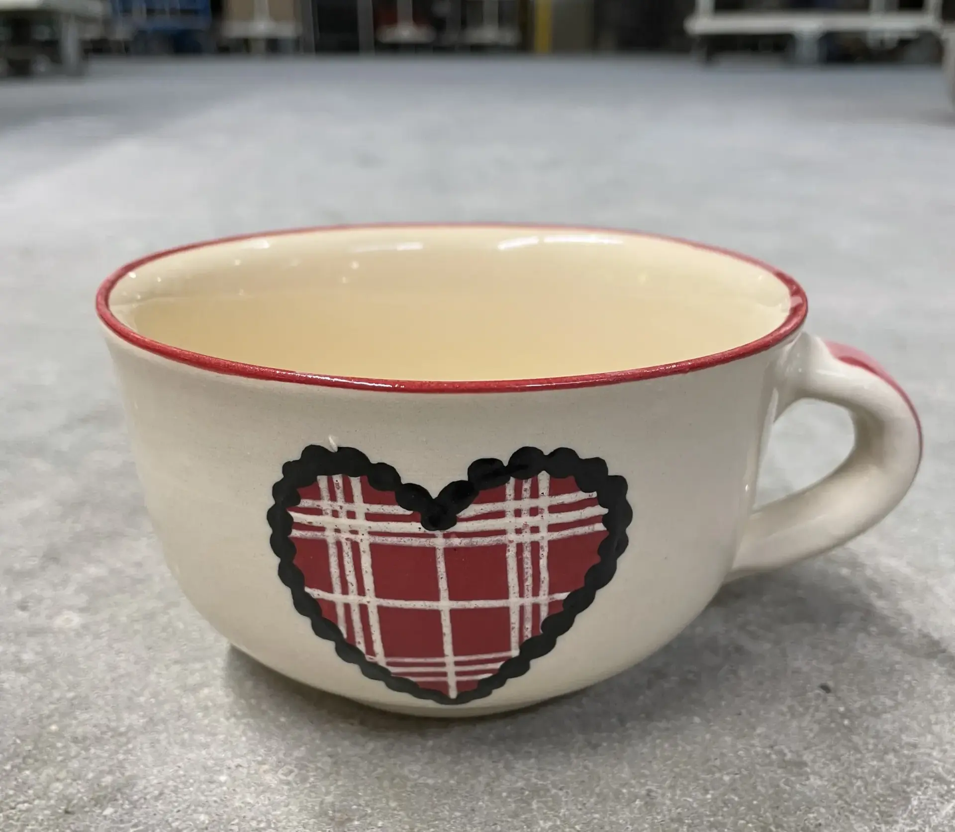 Tasse jumbo blanc cœur Alsace