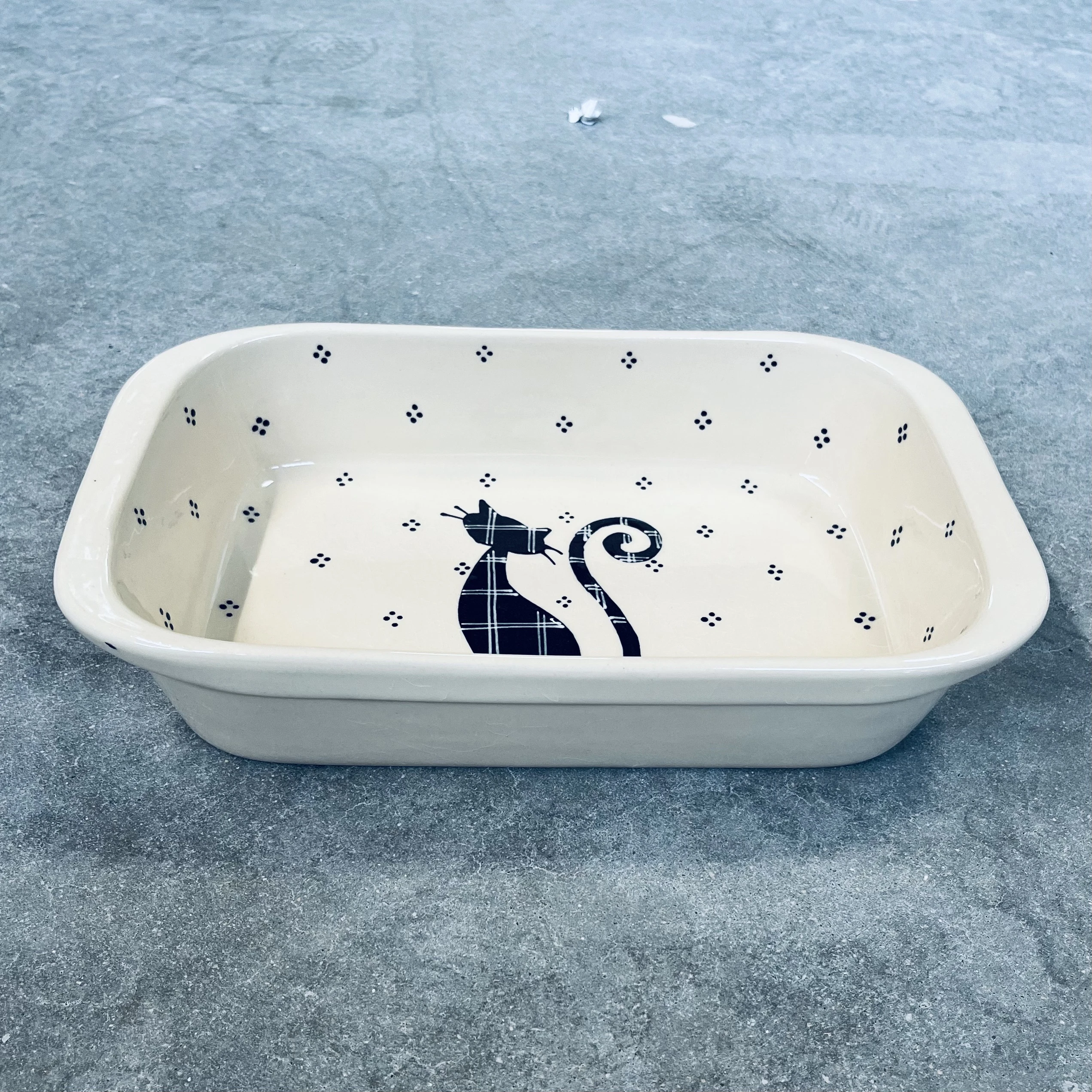 Plat rectangulaire chat noir – Image 4