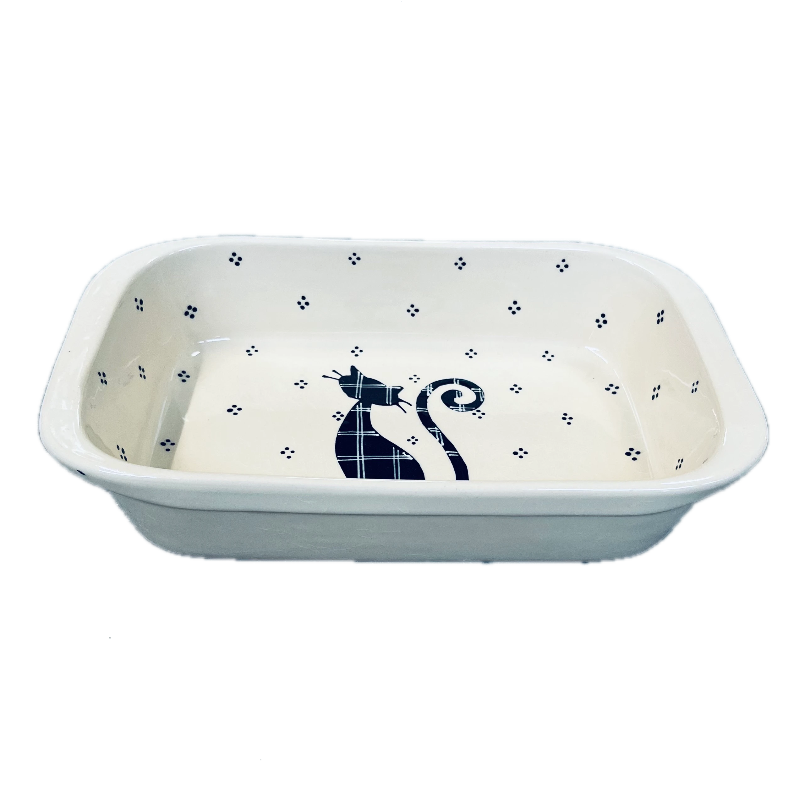 Plat rectangulaire chat noir – Image 2