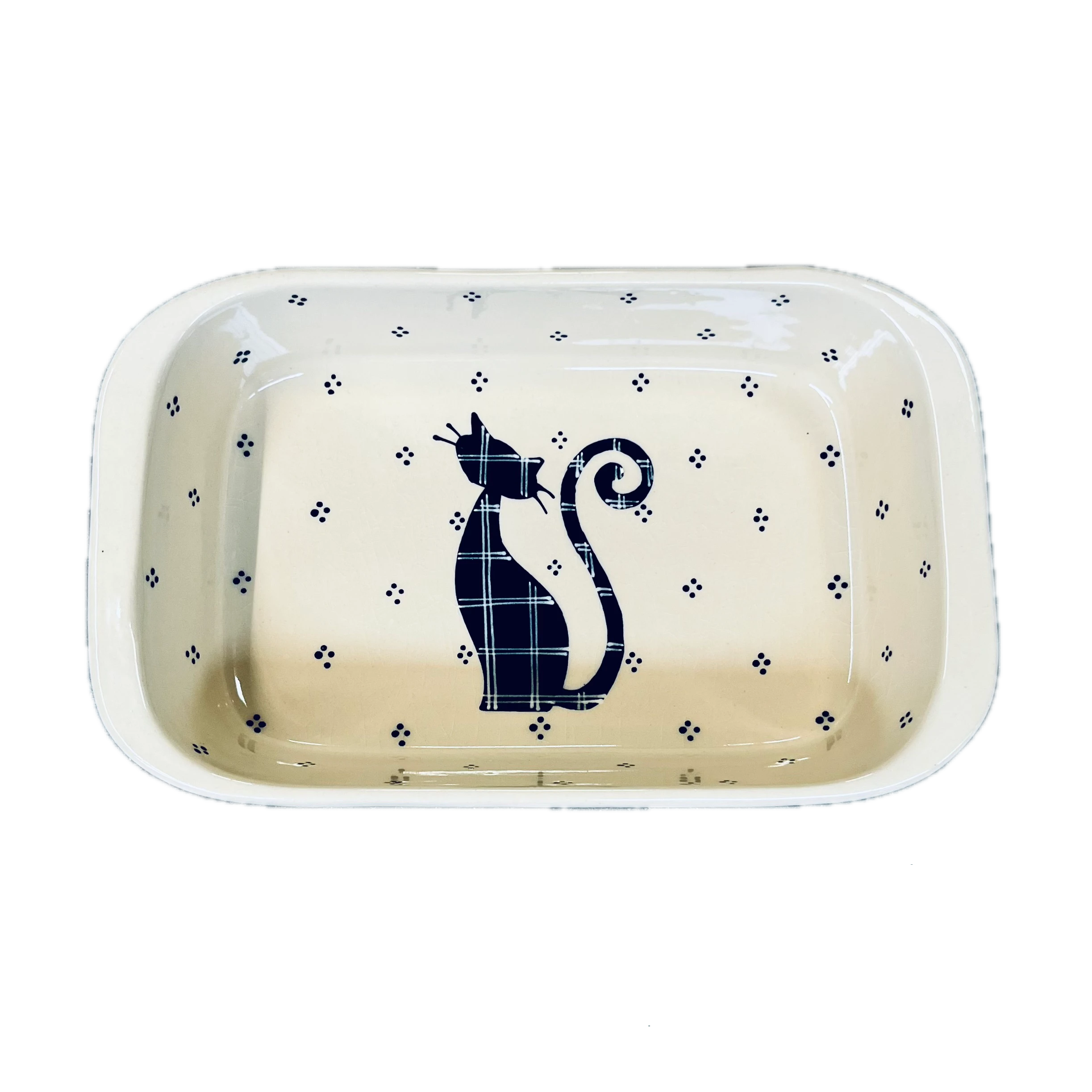 Plat rectangulaire chat noir – Image 3